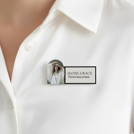 Editorial Photo Black Logo Photographer Namensschild