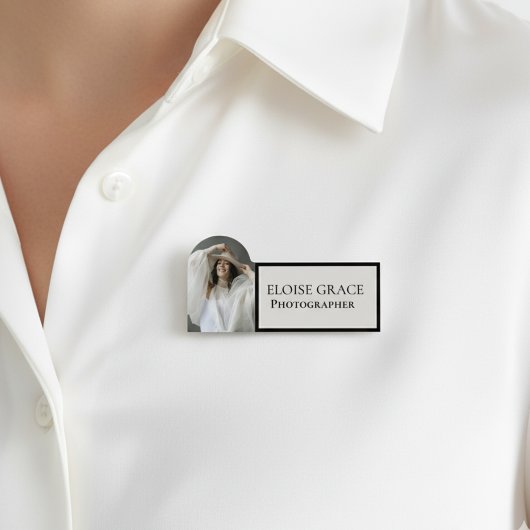 Editorial Photo Black Logo Photographer Namensschild