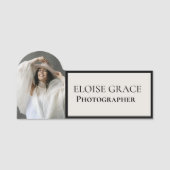 Editorial Photo Black Logo Photographer Namensschild (Vorderseite)