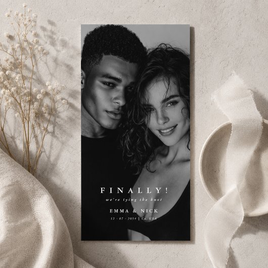 Editorial Photo Finally Wedding Save the Date