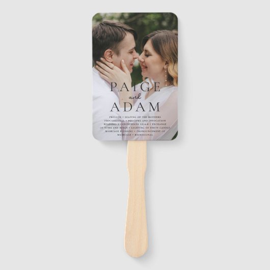 Editorial Photo Modern Wedding Program Fächer (Vorderseite)