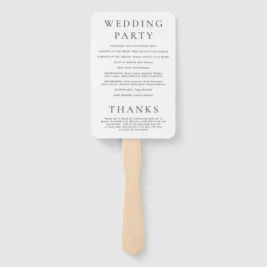 Editorial Photo Modern Wedding Program Fächer (Rückseite)