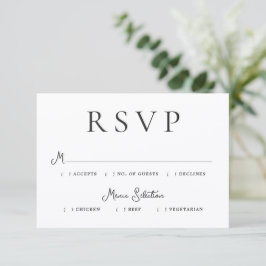 Editorial Photo Modern Wedding RSVP Karte