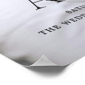 Editorial Photo Modern Wedding Welcome Sign Poster (Ecke)