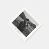 Editorial Photo Serif Black White Wedding Serviette (Ecke)