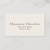 Editorial Serif Bean to Bar Chocolate Maker  Visitenkarte (Vorderseite)