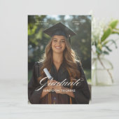 Editorial Typography Graduation  Einladung (Stehend Vorderseite)