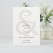 Editorial Typography Wedding Details Card Begleitkarte (Stehend Vorderseite)