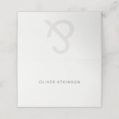 Editorial Typography Wedding Platzkarte (Außenseite Aufgefaltet)