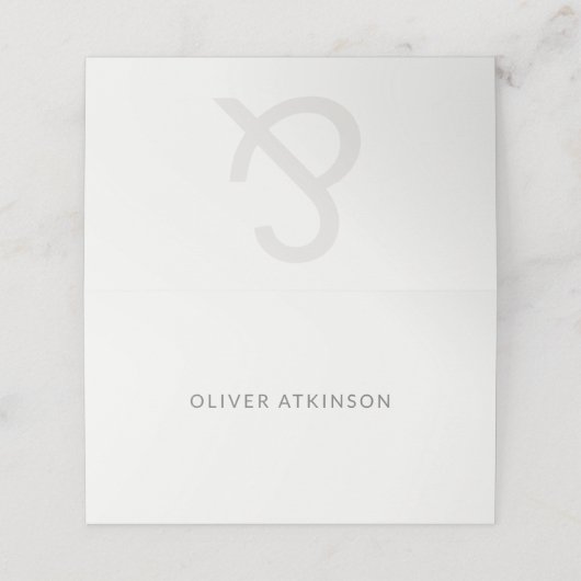 Editorial Typography Wedding Platzkarte (Außenseite Aufgefaltet)