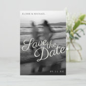 Editorial Unschärfe-Foto-Script Save-the-Date Save The Date (Stehend Vorderseite)