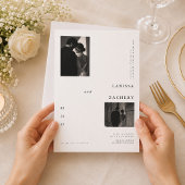 Editoriales Monogramm-Foto-Hochzeit Einladung