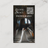 Editoriales Skript-QR-Code und Foto-Professional Visitenkarte (Vorderseite)