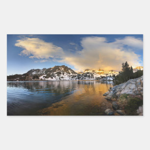 Ediza Lake Sunset - Sierra Nevada Rechteckiger Aufkleber