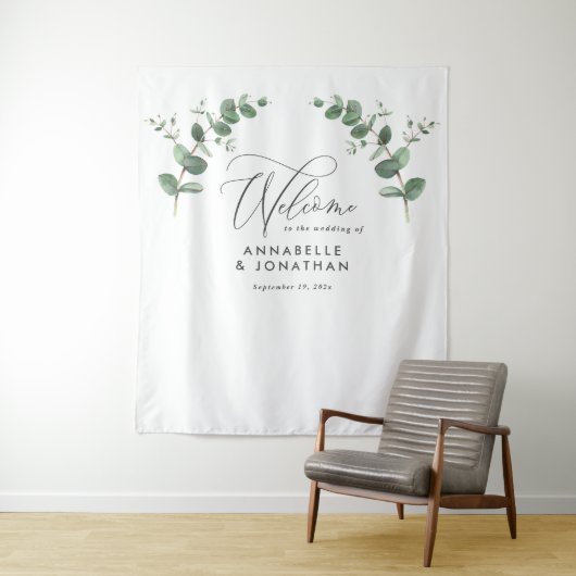 Edle Begrüßung Eukalyptus botanischer Salbei Wandteppich (Beispiel)