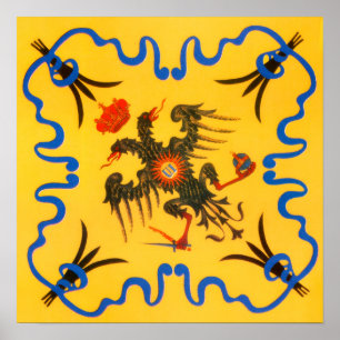 Edle Contrada dell'Aquila Palio di Siena (Adler) Poster