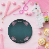 Edle Florale Papierplatten zum Bearbeiten Pappteller (Party)