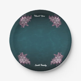 Edle Florale Papierplatten zum Bearbeiten Pappteller