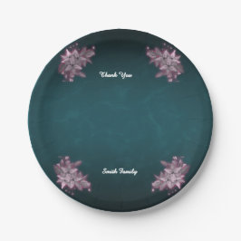 Edle Florale Papierplatten zum Bearbeiten Pappteller