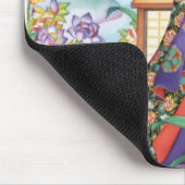 Edle Frau mit Sonnenschirm Mousepad (Ecke)