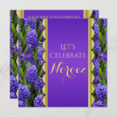 Edle glückliche Norooz Hyazinthen - Einladung (Vorne/Hinten)