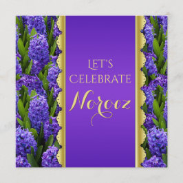 Edle glückliche Norooz Hyazinthen - Einladung