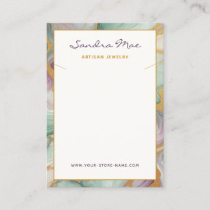 Edle Gold Glitter Marmor Schmuckanzeigekarte Visitenkarte