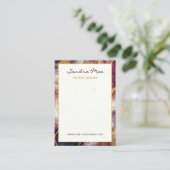 Edle Gold Glitter Marmor Schmuckanzeigekarte Visitenkarte (Stehend Vorderseite)