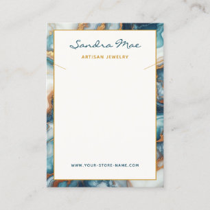 Edle Gold Glitter Marmor Schmuckanzeigekarte Visitenkarte