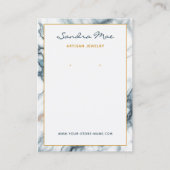 Edle Gold Glitter Marmor Schmuckanzeigekarte Visitenkarte (Vorderseite)