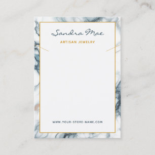 Edle Gold Glitter Marmor Schmuckanzeigekarte Visitenkarte