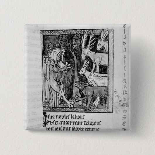 Edle Holding, Illustration 'Roman de Renart' Button (Vorderseite)