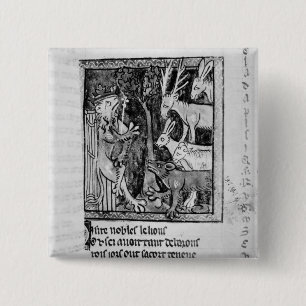 Edle Holding, Illustration 'Roman de Renart' Button
