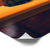 Edle Katze trinkt Whiskey Poster (Ecke)