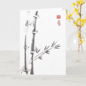 Edle leere Bambuskarte Karte (Gelbe Blume)