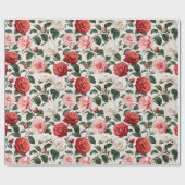 Edle neutrale Kamelien-Blumenkunst Geschenkpapier (Flach)