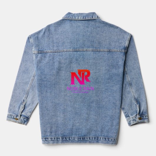Edle Regen Denim Jacke (Rückseite)