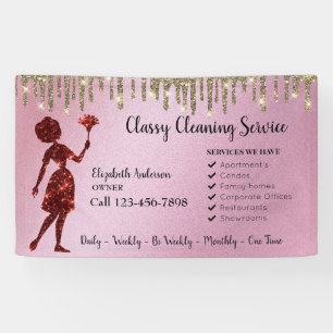 Edle Reinigungsdienste mit Logo von Classy Rose Banner