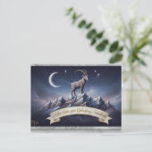 Edle Sternzeichen-Postkarte Steinbock – Alles Gute Postkarte (Stehend Vorderseite)