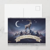 Edle Sternzeichen-Postkarte Steinbock – Alles Gute Postkarte (Vorne/Hinten)