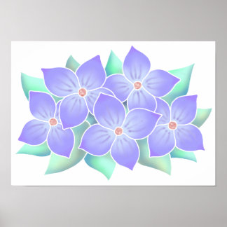Edle violette Blume. Poster