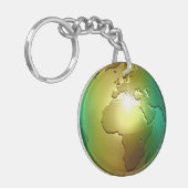 Edle Weltkugel - AcrylSchlüsselanhänger Schlüsselanhänger (Vorderseite links)