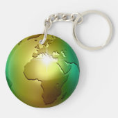 Edle Weltkugel - AcrylSchlüsselanhänger Schlüsselanhänger (Rückseite)