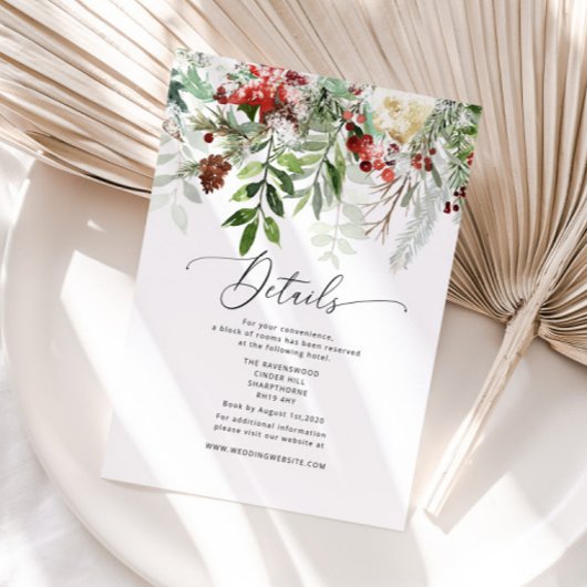 Edle Winterdetails Begleitkarte