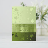 Edlen St Patrick TagesKleeblätter - Einladung (Stehend Vorderseite)