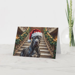 Edler Cane Corso Hund Wächter von Weihnachten Karte