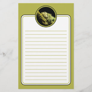 Edler Leguan gezeichnetes Briefpapier