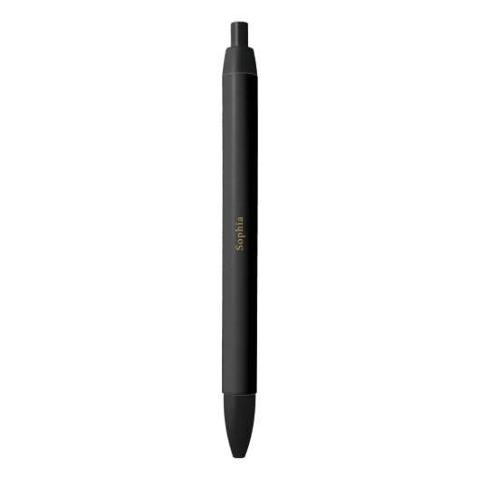 Edler schwarzer Stift mit individuellem Namen für (Vorderseite Vertikal)