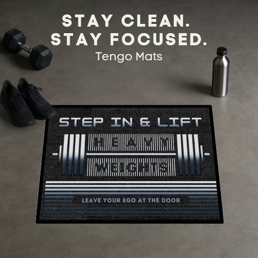 Edles Fitness-Hantel-Design für das Fitnessstudio Fußmatte