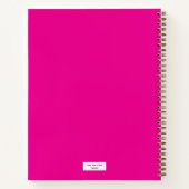 Edles Notizbuch mit Herzen in Rosa (Rückseite)